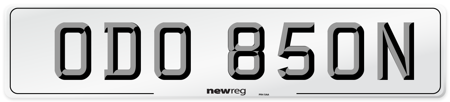 ODO 850N Number Plate from New Reg
